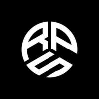 RPS letter logo design on black background. RPS creative initials letter logo concept. RPS letter design. vector