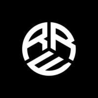 RRE letter logo design on black background. RRE creative initials letter logo concept. RRE letter design. vector