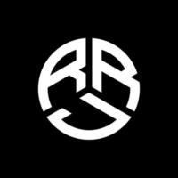 RRJ letter logo design on black background. RRJ creative initials letter logo concept. RRJ letter design. vector