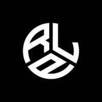 RLP letter logo design on black background. RLP creative initials letter logo concept. RLP letter design. vector