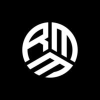 RMM letter logo design on black background. RMM creative initials letter logo concept. RMM letter design. vector