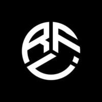 diseño de logotipo de letra rfu sobre fondo negro. concepto de logotipo de letra de iniciales creativas rfu. diseño de letras rfu. vector