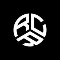 RCR letter logo design on black background. RCR creative initials letter logo concept. RCR letter design. vector