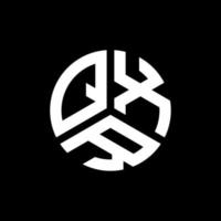 QXR letter logo design on black background. QXR creative initials letter logo concept. QXR letter design. vector
