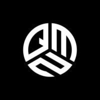 QMN letter logo design on black background. QMN creative initials letter logo concept. QMN letter design. vector
