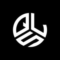 QLS letter logo design on black background. QLS creative initials letter logo concept. QLS letter design. vector