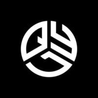 diseño de logotipo de letra qyl sobre fondo negro. concepto de logotipo de letra inicial creativa qyl. diseño de letras qyl. vector