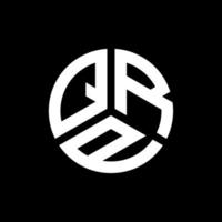 QRP letter logo design on black background. QRP creative initials letter logo concept. QRP letter design. vector