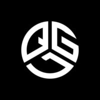 diseño de logotipo de letra qgl sobre fondo negro. qgl concepto de logotipo de letra inicial creativa. diseño de letras qgl. vector