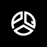 PQO letter logo design on black background. PQO creative initials letter logo concept. PQO letter design. vector