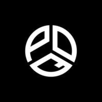 POQ letter logo design on black background. POQ creative initials letter logo concept. POQ letter design. vector