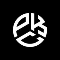 PKC letter logo design on black background. PKC creative initials letter logo concept. PKC letter design. vector