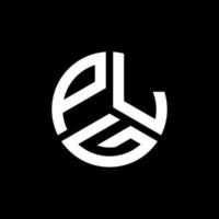 PLG letter logo design on black background. PLG creative initials letter logo concept. PLG letter design. vector