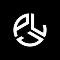 PLJ letter logo design on black background. PLJ creative initials letter logo concept. PLJ letter design. vector