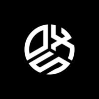 OXS letter logo design on black background. OXS creative initials letter logo concept. OXS letter design. vector