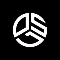 OSL letter logo design on black background. OSL creative initials letter logo concept. OSL letter design. vector