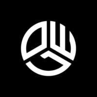 OWL letter logo design on black background. OWL creative initials letter logo concept. OWL letter design. vector