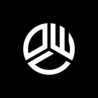 OWW letter logo design on black background. OWW creative initials letter logo concept. OWW letter design. vector