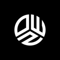 diseño de logotipo de letra owz sobre fondo negro. concepto de logotipo de letra de iniciales creativas owz. diseño de letras owz. vector
