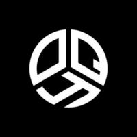 OQY letter logo design on black background. OQY creative initials letter logo concept. OQY letter design. vector