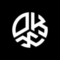 diseño de logotipo de letra oky sobre fondo negro. concepto creativo del logotipo de la letra de las iniciales oky. buen diseño de letras. vector