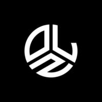 OLZ letter logo design on black background. OLZ creative initials letter logo concept. OLZ letter design. vector