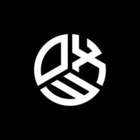 OXW letter logo design on black background. OXW creative initials letter logo concept. OXW letter design. vector
