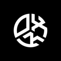 OXK letter logo design on black background. OXK creative initials letter logo concept. OXK letter design. vector
