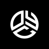 OYC letter logo design on black background. OYC creative initials letter logo concept. OYC letter design. vector