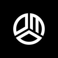 OMO letter logo design on black background. OMO creative initials letter logo concept. OMO letter design. vector