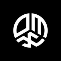 OMX letter logo design on black background. OMX creative initials letter logo concept. OMX letter design. vector