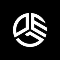 OEL letter logo design on black background. OEL creative initials letter logo concept. OEL letter design. vector