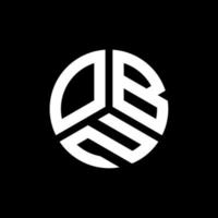 OBN letter logo design on black background. OBN creative initials letter logo concept. OBN letter design. vector