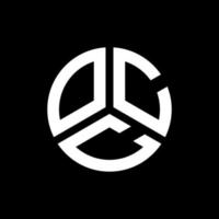 diseño de logotipo de letra occ sobre fondo negro. concepto de logotipo de letra inicial creativa occ. diseño de letras occ. vector