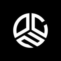 OCN letter logo design on black background. OCN creative initials letter logo concept. OCN letter design. vector