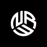 NRW letter logo design on black background. NRW creative initials letter logo concept. NRW letter design. vector
