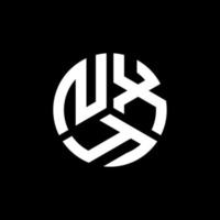 diseño de logotipo de letra nxy sobre fondo negro. concepto de logotipo de letra de iniciales creativas nxy. diseño de letras nxy. vector