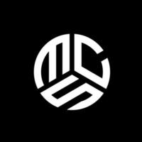 diseño del logotipo de la letra mcs sobre fondo negro. concepto de logotipo de letra inicial creativa mcs. diseño de letras mcs. vector