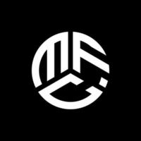 MFC letter logo design on black background. MFC creative initials letter logo concept. MFC letter design. vector