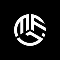 MFL letter logo design on black background. MFL creative initials letter logo concept. MFL letter design. vector