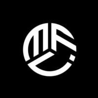 diseño de logotipo de letra mfu sobre fondo negro. concepto de logotipo de letra de iniciales creativas mfu. diseño de letras mfu. vector