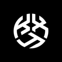 diseño de logotipo de letra printkxy sobre fondo negro. concepto de logotipo de letra de iniciales creativas kxy. diseño de letras kxy. vector