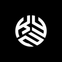 diseño de logotipo de letra printkyn sobre fondo negro. concepto de logotipo de letra de iniciales creativas kyn. diseño de letras kyn. vector