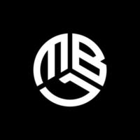 MBL letter logo design on black background. MBL creative initials letter logo concept. MBL letter design. vector