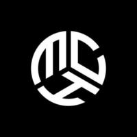 MCH letter logo design on black background. MCH creative initials letter logo concept. MCH letter design. vector