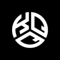PrintKQQ letter logo design on black background. KQQ creative initials letter logo concept. KQQ letter design. vector
