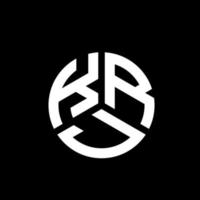 PrintKRJ letter logo design on black background. KRJ creative initials letter logo concept. KRJ letter design. vector