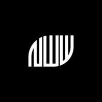 diseño de logotipo de letra nww sobre fondo negro. concepto de logotipo de letra de iniciales creativas nww. diseño de letras nww. vector
