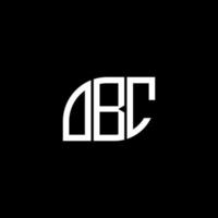 OBC letter logo design on BLACK background. OBC creative initials letter logo concept. OBC letter design. vector