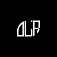 OLR letter logo design on BLACK background. OLR creative initials letter logo concept. OLR letter design. vector